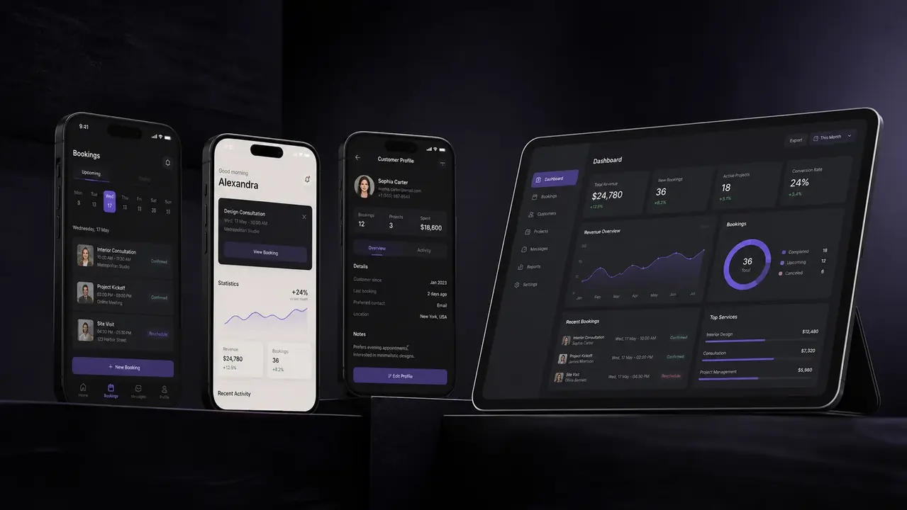 Professionelle App und Dashboard als zusammenhängendes Produktsystem